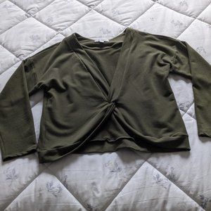 Olive green twist designed "sweatshirt"